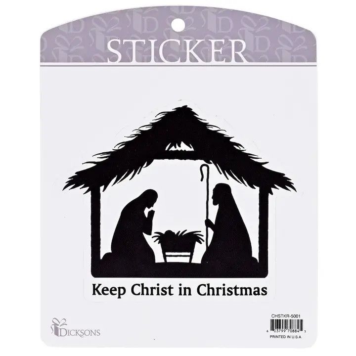 Sticker Holy Family in Creche