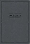 KJV Large Print Thinline Bible, Value Edition, Charcoal Leathertouch