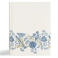 CSB Notetaking Bible, Large Print Edition, Cream Floral Cloth Over Board