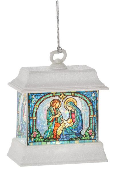 LED Light Up Stained Glass Holy Family Mini Shimmer