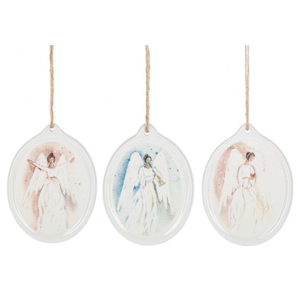 Watercolor Angel Disk Ornaments