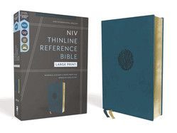 NIV Thinline Reference Bible/Large Print (Comfort Print)-Teal Leathersoft