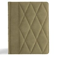 CSB Notetaking Bible/Large Print Edition-Sage Suedesoft LeatherTouch