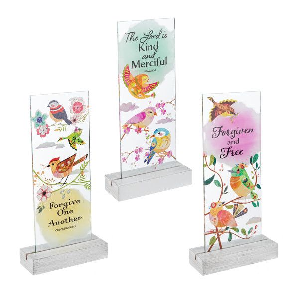 Forgiven and Free Glass Sign