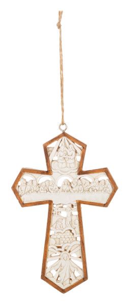 Passion of Christ Ornament - 2 Tone Cross