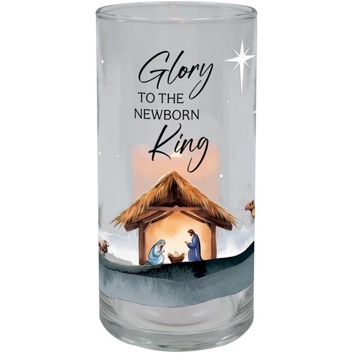 Hurricane Candle-Flameless Flicker-Newborn King w/ Timer (7.25&quot; x 3.5&quot;)