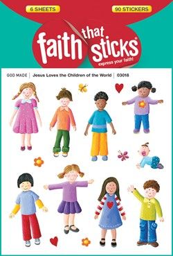Sticker-Jesus Loves The Children Of The World (6 Sheets) (Faith That Sticks)