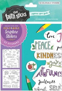 Sticker-Galatians 5:22-23 Colorable Stickers (Faith That Sticks)