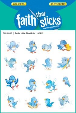 Sticker-God&#39;s Little Bluebirds (6 Sheets) (Faith That Sticks)
