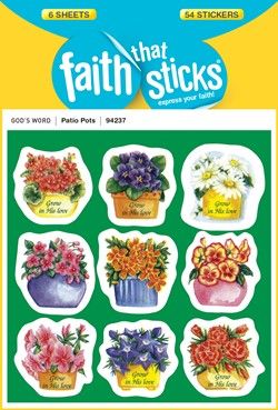 Sticker-Patio Pots (6 Sheets) (Faith That Sticks)