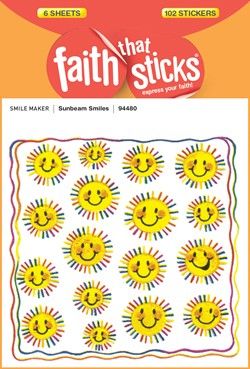 Sticker-Sunbeam Smiles (6 Sheets) (Faith That Sticks)