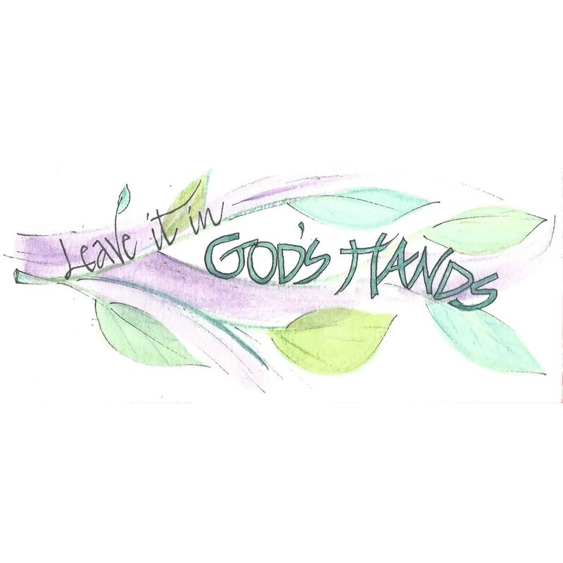 B1049T In God&#39;s Hands Bookmark packaged with Harney Teabag