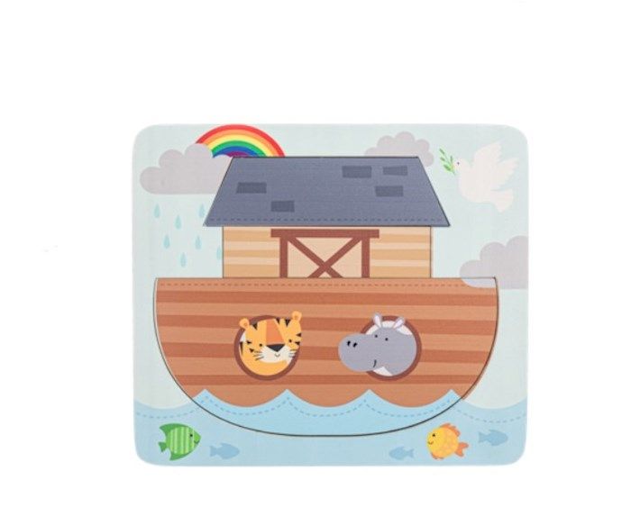 Noahs Ark Layered Puzzle (3 Layers) (7.5"W)
