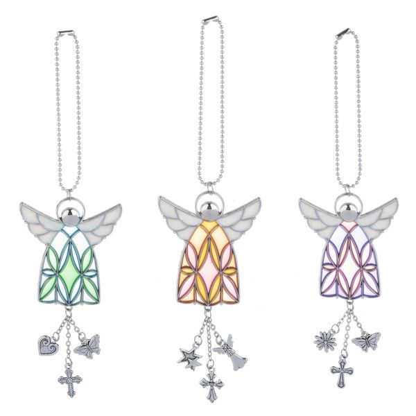 Stained Glass Angel Car Charms