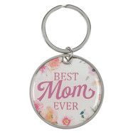 Best Mom Ever Epoxy-coated Metal Keychain - Numbers 6:24