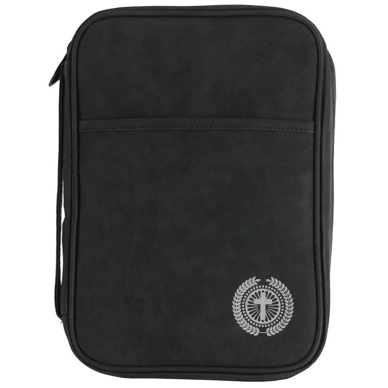 Bible Cover Black with Cross Thinline