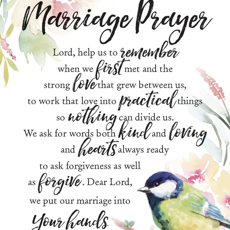 Plaque-Woodland Grace-Marriage Prayer (6 x 9)