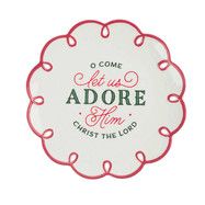 Plate Let Us Adore Him Scalloped Edge