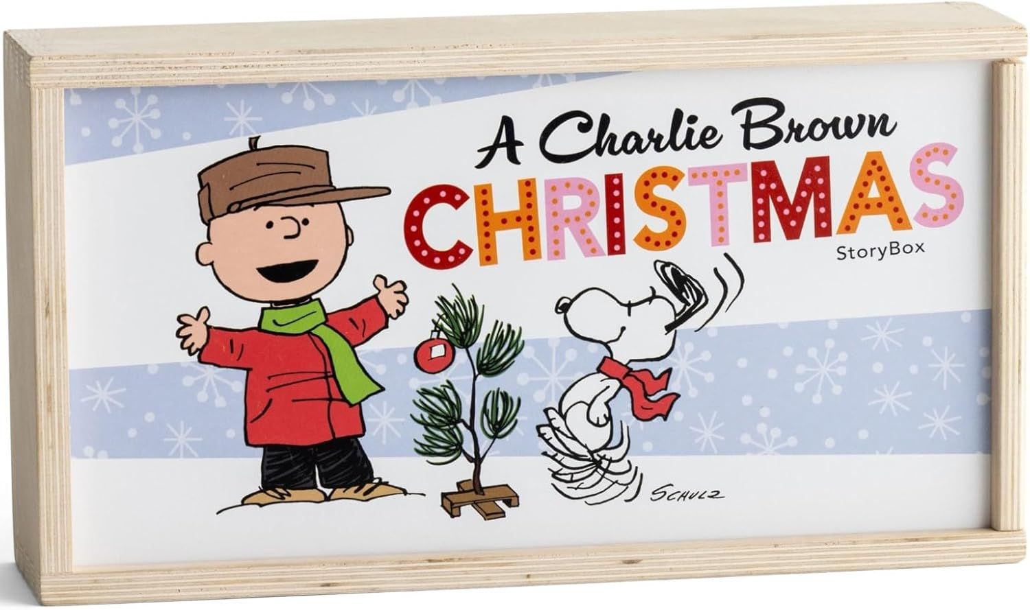 DaySpring - Peanuts - A Charlie Brown Christmas Wood Story Box, 2 1/2" x 6" x 11", Multi