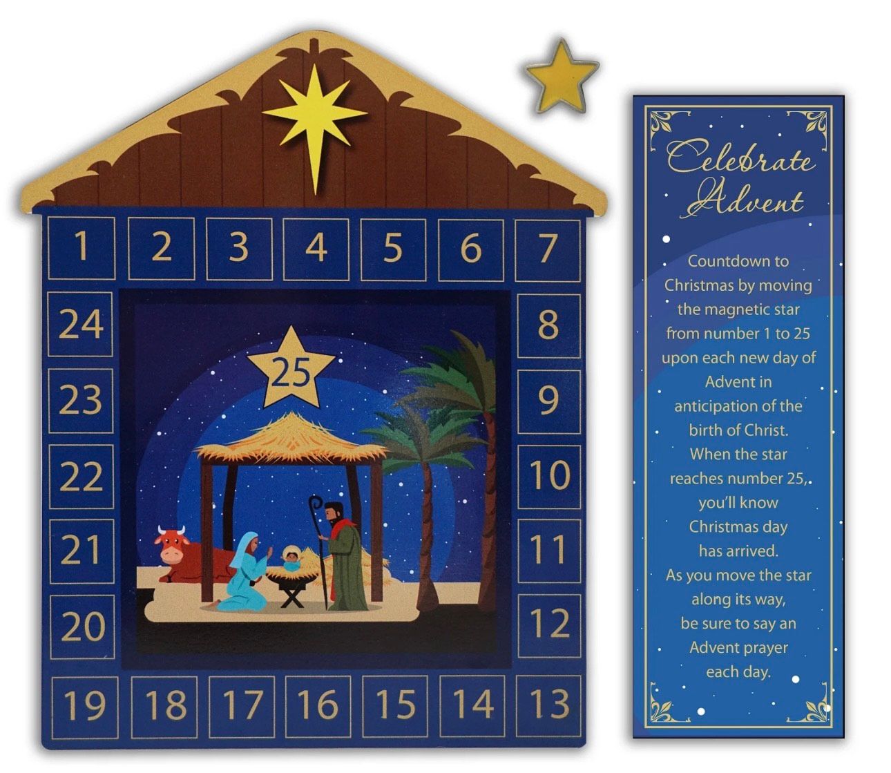 MAGNETIC ADVENT CALENDAR GIFT BOX W/CARD