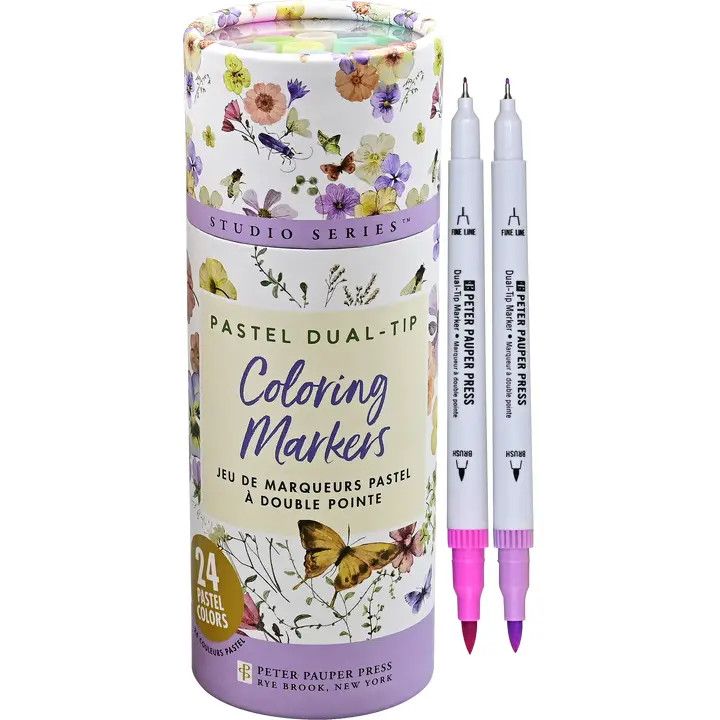 Studio Series Dual-Tip Pastel Markers (Set of 24)