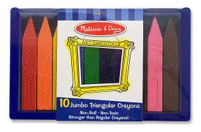 Jumbo Triangular Crayons (10 pc): Melissa &amp; Doug