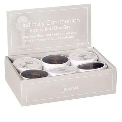 46408 My First Communion Rosary - Black