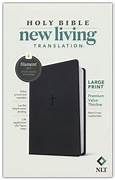 NLT Large Print Premium Value Thinline Bible, Filament-Enabled Edition (Leatherlike, Black Cross)