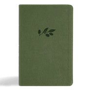 CSB Large Print Personal Size Reference Bible, Digital Study Edition, Olive Leathertouch
