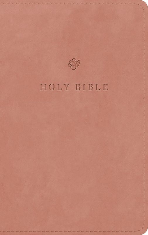 ESV Large Print Personal Size Bible-Blush Rose TruTone