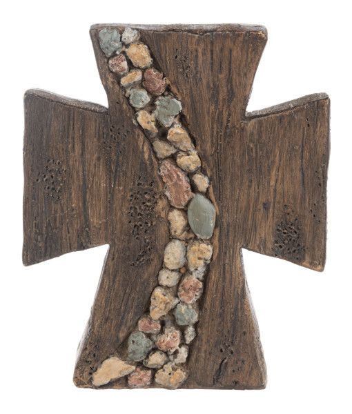 Stone Path Cross Figurine
