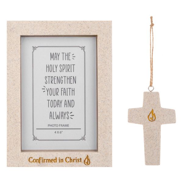 Written in Stone Frame and Ornament Set - Confirmation (2 pc. set)