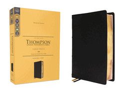 KJV Thompson Chain-Reference Bible/Large Print (Comfort Print)-Black Genuine Cowhide Leather
