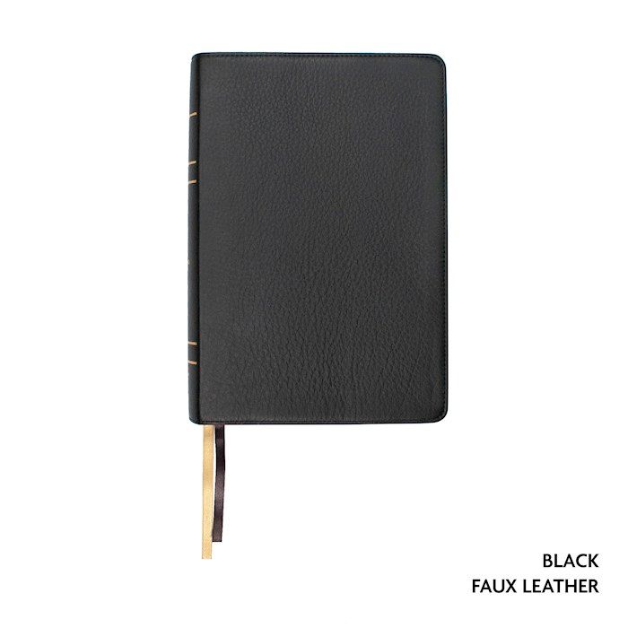 LSB Large Print Wide Margin Bible-Black Paste-Down Faux Leather