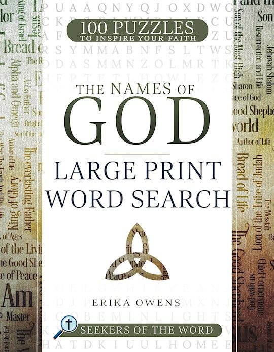Names of God Large Print Word Search 100 Puzzles to Inspire Your Faith