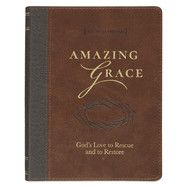 Amazing Grace: 366 Devotions-Brown Faux Leather God's Love To Rescue And Restore