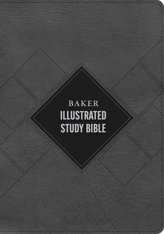 CSB Baker Illustrated Study Bible-Charcoal Leathertouch Indexed