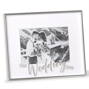 7"H WEDDING SCRIPT FRAME 4X6