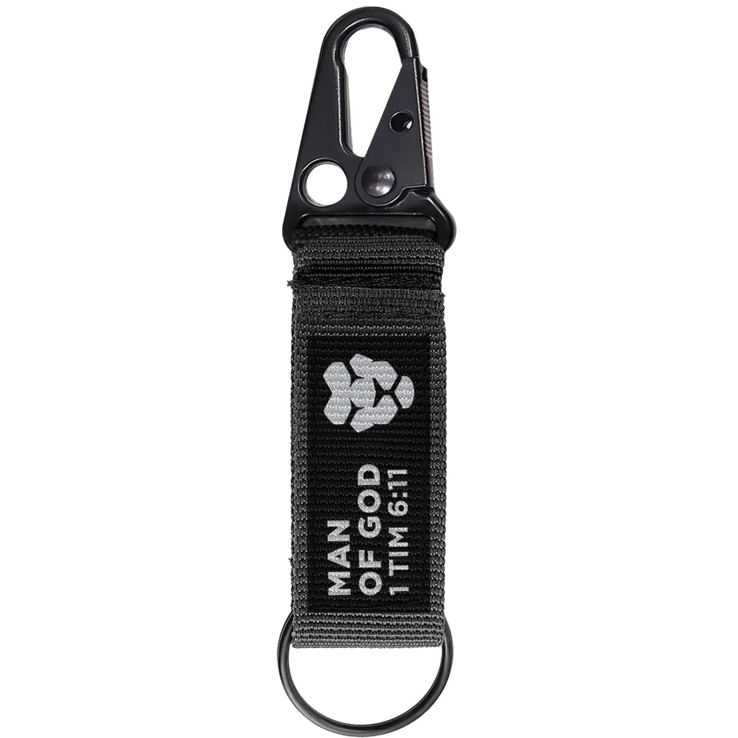 Tactical Key Hook Black - Man of God, 1 Tim 6:11