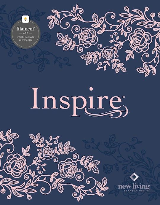 NLT Inspire Bible, Filament Enabled-Navy Hardcover Leatherlike