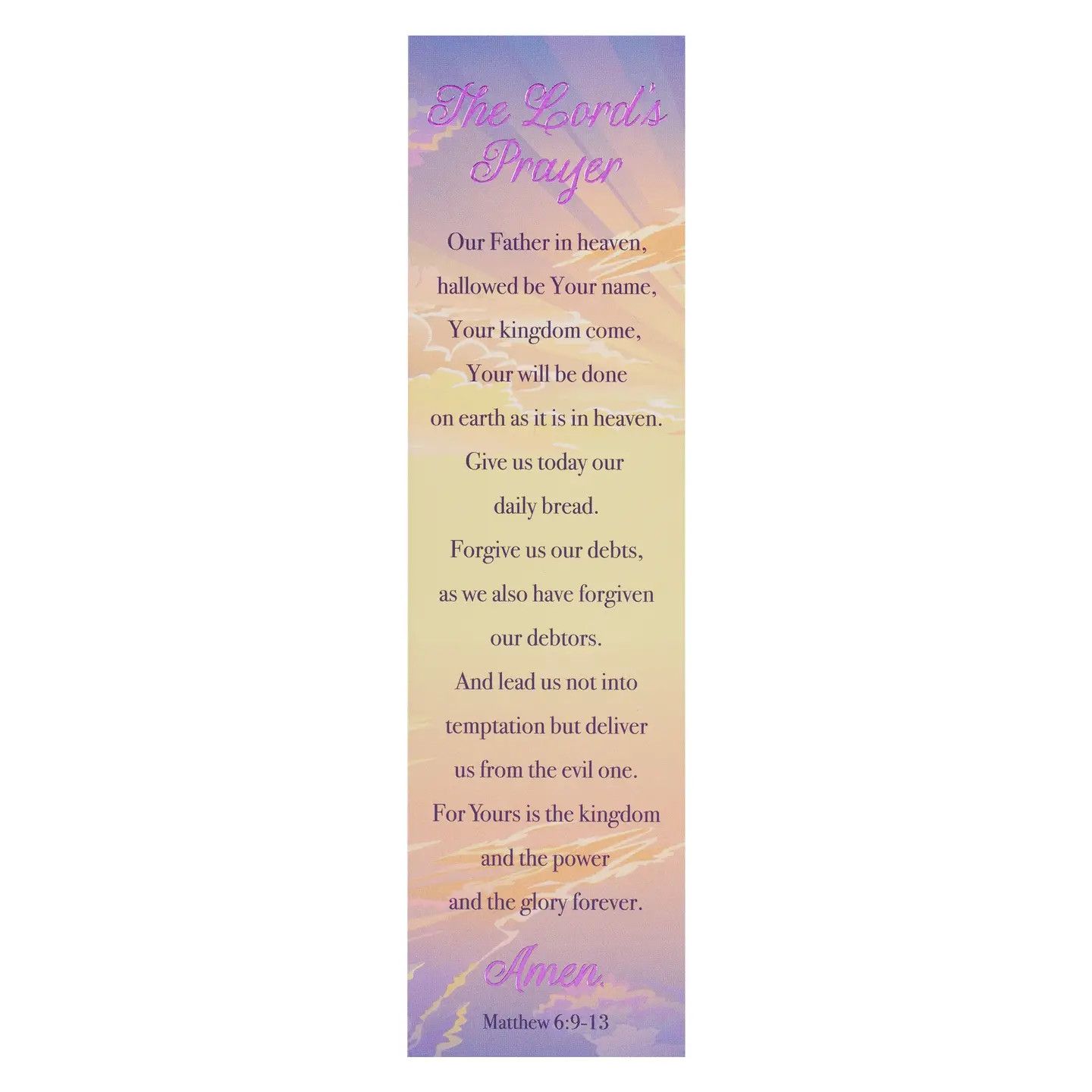 Bookmark-Sky/The Lord's Prayer Matt. 6:9-13 (Pack Of 10)