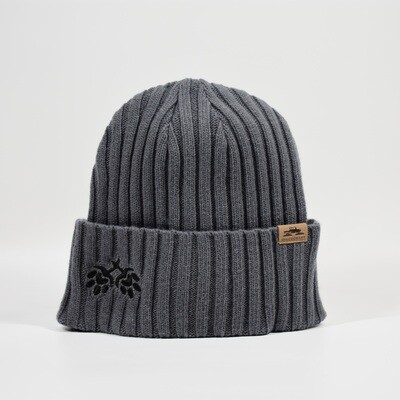 KSH - Stocking Hat - Grey w/Black HopPaw