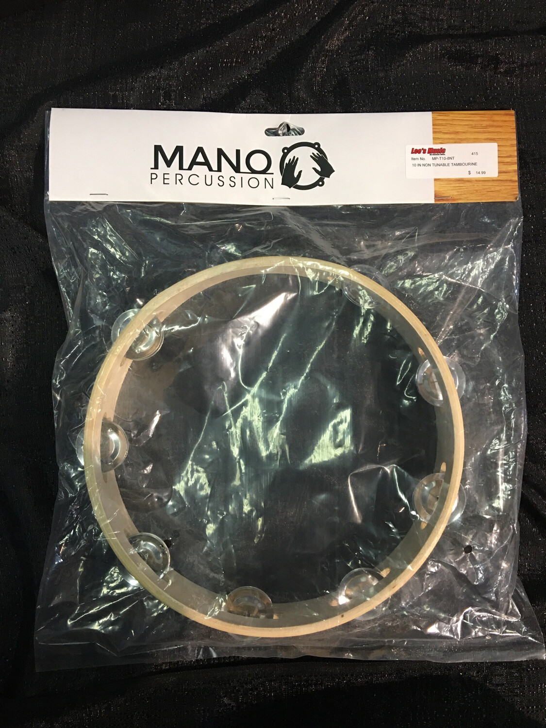 Mano Percussion 10” Tambourine Non Tuneable MP-T10-8NT