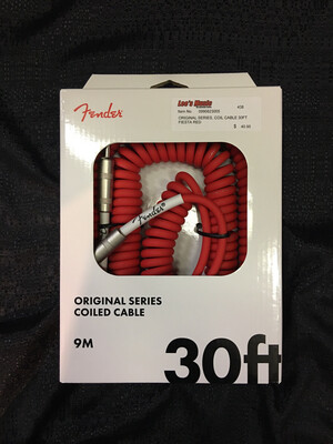 Fender Original Series Fiesta Red 30ft Coil Cable    0990823005