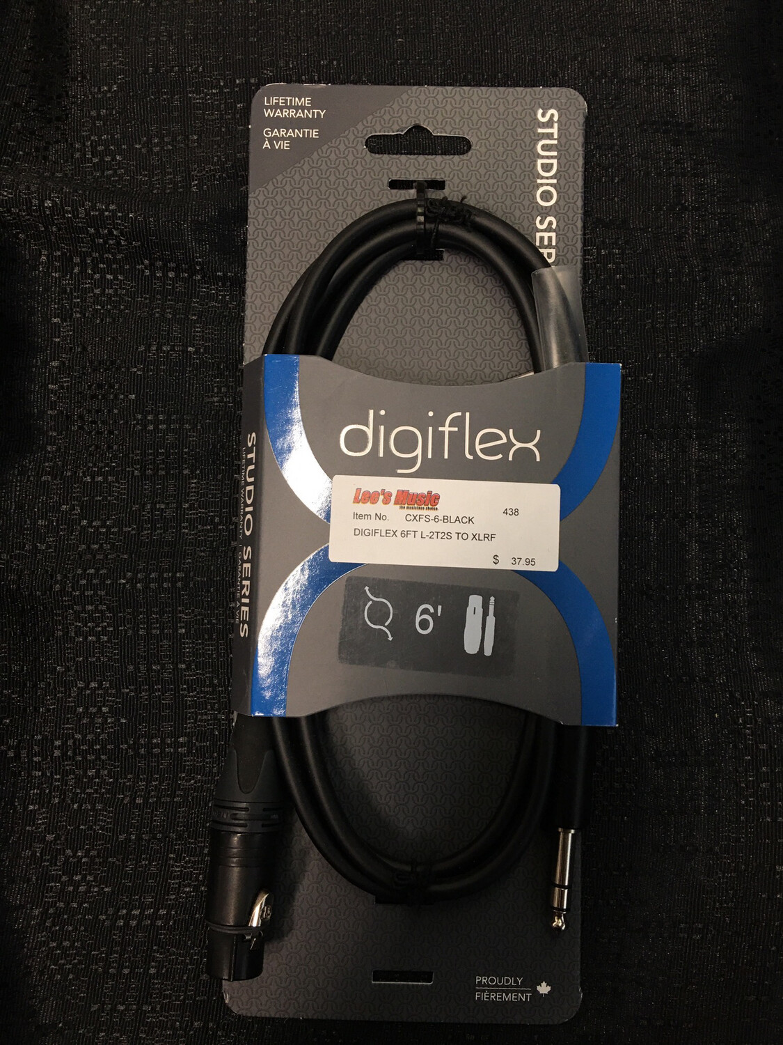 Digiflex 6ft L-2T2S Adapter Cable XLR Male To TRS           CXMS-6-BLACK