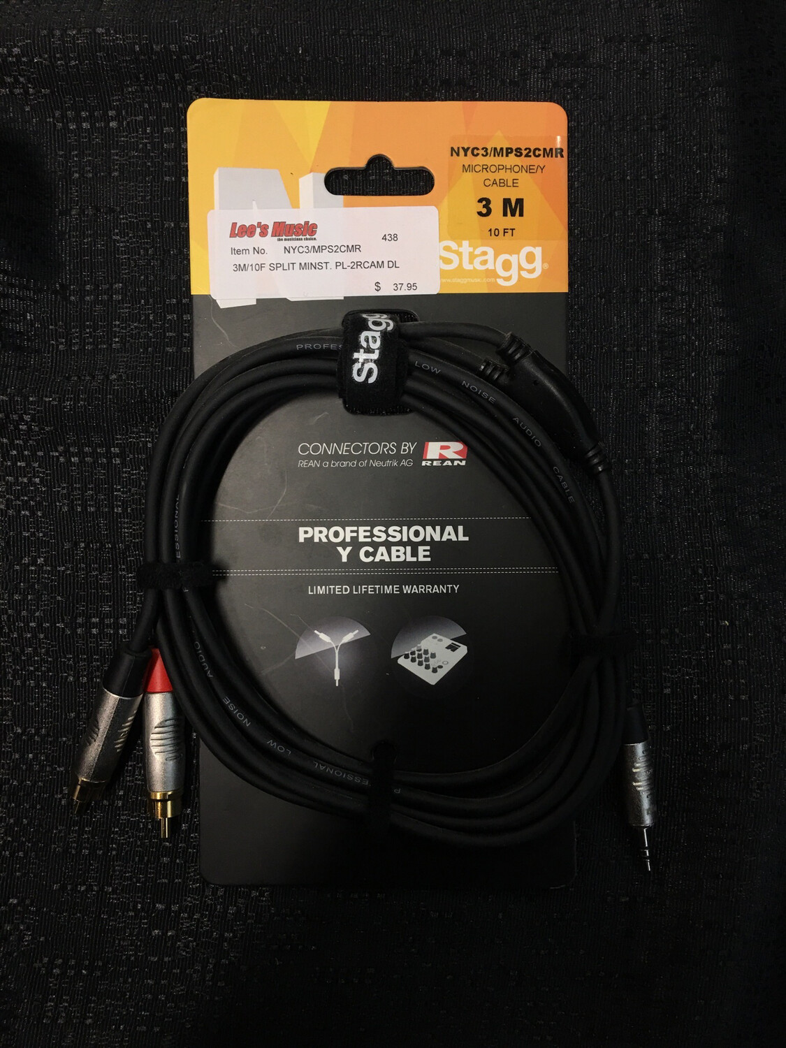 Stagg 3m/10ft Auxiliary 1/8” Male To Left/Right RCA Male