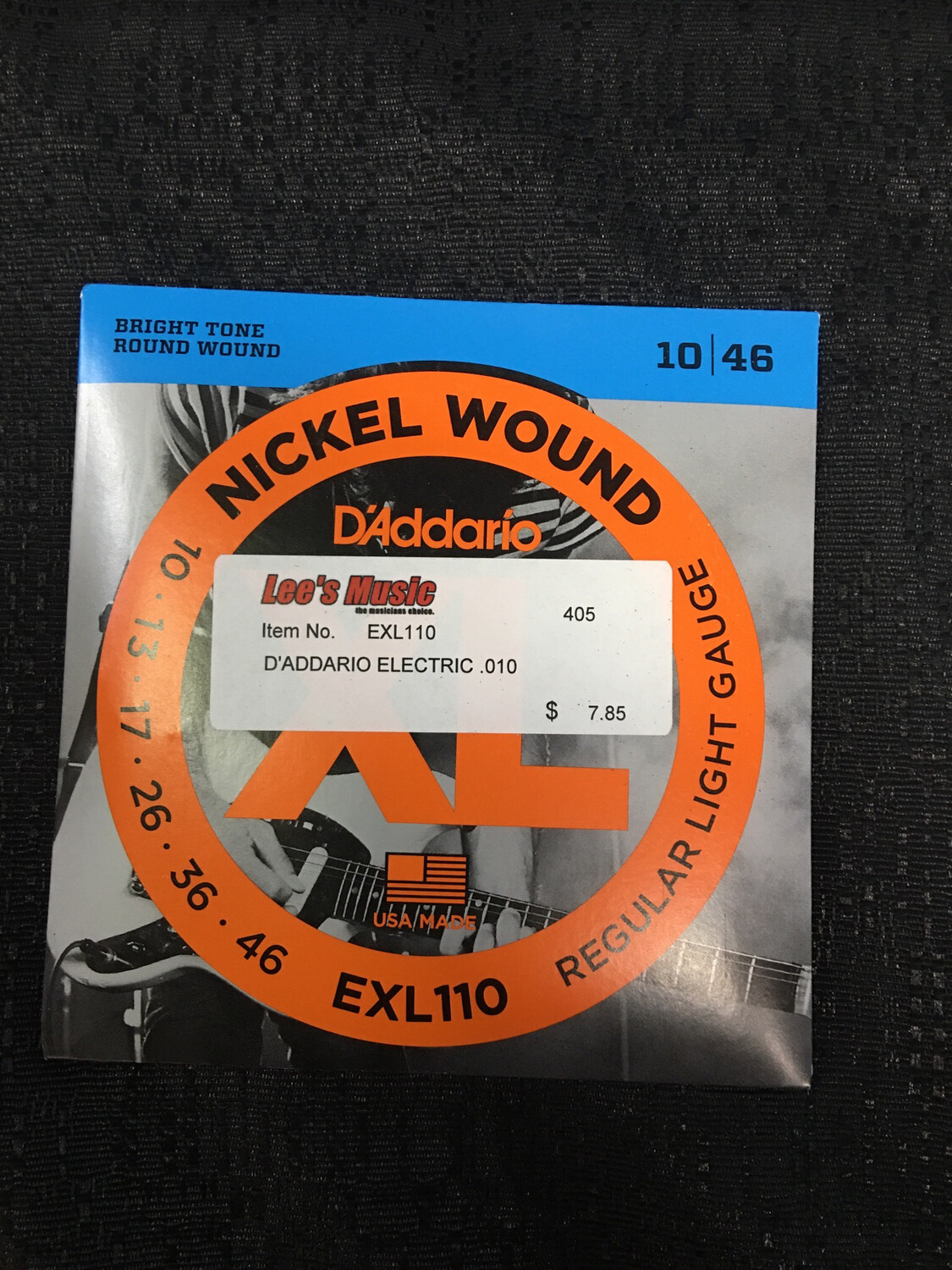 D’Addario Nickel Wound .010 - .046 Regular Light Gauge Electric Guitar Strings EXL110
