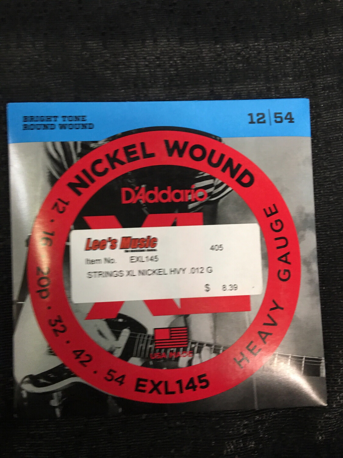 D’Addario - Nickel Wound .012 - .054 Heavey Gauge Electric Guitar Strings     EXL145