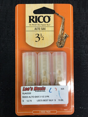 Rico 3 Pack Alto Saxophone Reeds 3.5     RJA0335
