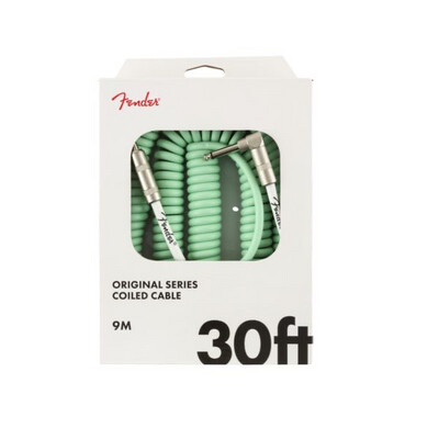 Fender Original Coil Cable 30’ Seafoam Green     0990823007